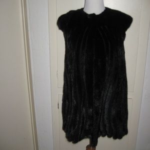 NWT Genuine Mink Maximilian Black Fur Vest